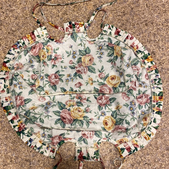 Longaberger Cake Basket Fabric Garden Splendor Floral Liner USED - Picture 7 of 17